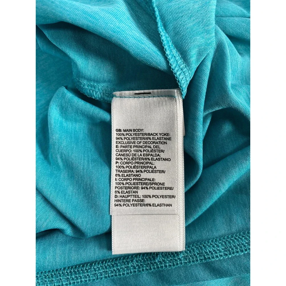 Women’s Teal 3/4 Sleeve Boatneck Top - Picture 4 of 4